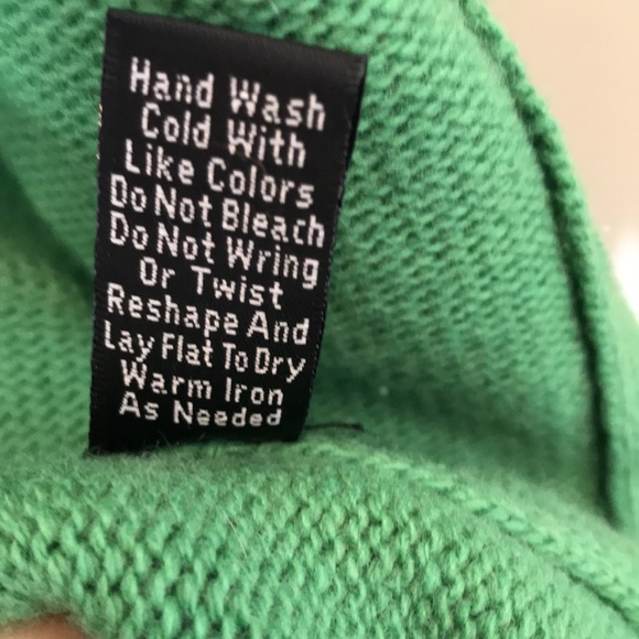 J.Crew Collection Green Cashmere-Blend Double-Breasted Sweater w/ Rhinestone But - Picture 10 of 15